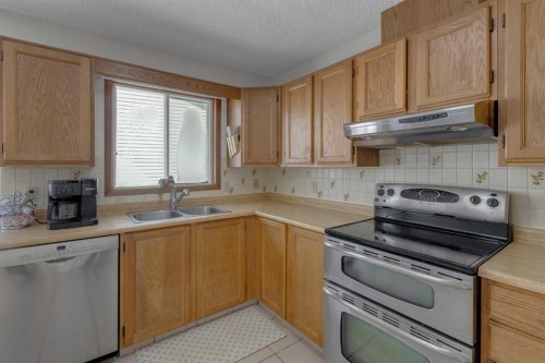 92 Macewan Drive Nw, Calgary, AB - Indoor Photo Showing Kitchen With Double Sink