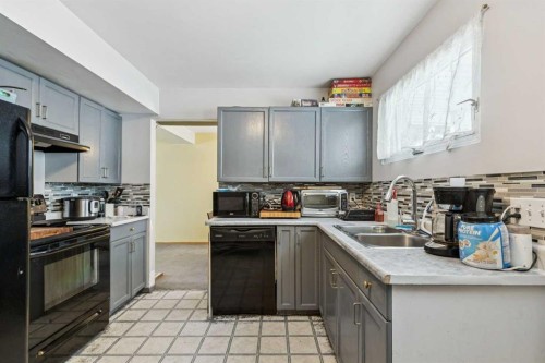 619 Merrill Drive Ne, Calgary, AB - Indoor Photo Showing Kitchen With Double Sink