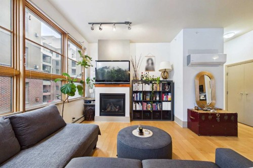 109-177 9 Street Ne, Calgary, AB - Indoor Photo Showing Living Room With Fireplace