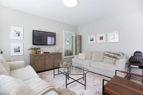 2 Osborne Common Sw, Airdrie, AB - Indoor Photo Showing Living Room
