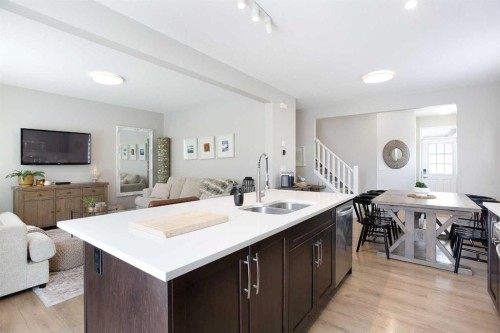 2 Osborne Common Sw, Airdrie, AB - Indoor Photo Showing Kitchen With Double Sink
