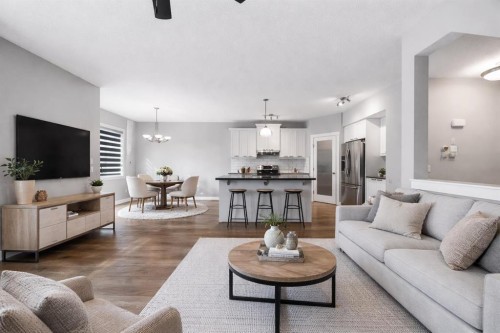 625 Midtown Place, Airdrie, AB - Indoor Photo Showing Living Room