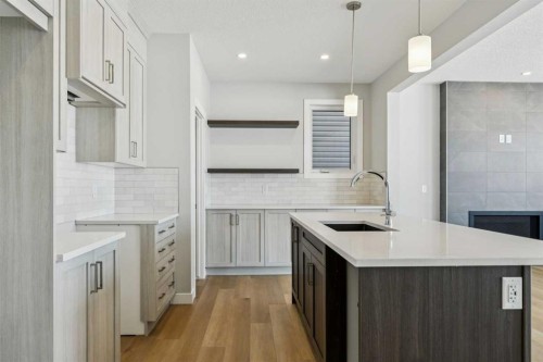 12 Willow Park Point, Cochrane, AB - Indoor Photo Showing Kitchen With Upgraded Kitchen