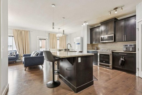 325 Evanspark Gardens Nw, Calgary, AB - Indoor Photo Showing Kitchen With Upgraded Kitchen