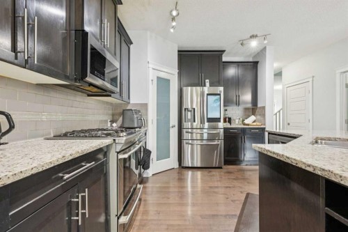 325 Evanspark Gardens Nw, Calgary, AB - Indoor Photo Showing Kitchen With Double Sink With Upgraded Kitchen