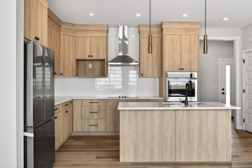 3426 Victory Way, Olds, AB - Indoor Photo Showing Kitchen With Upgraded Kitchen