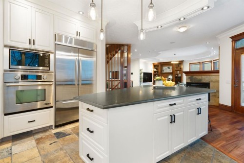 48 Coulee Park Sw, Calgary, AB - Indoor Photo Showing Kitchen With Stainless Steel Kitchen With Upgraded Kitchen
