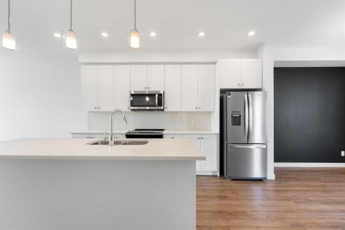 118 Evanscrest Manor Nw, Calgary, AB - Indoor Photo Showing Kitchen With Stainless Steel Kitchen With Double Sink With Upgraded Kitchen