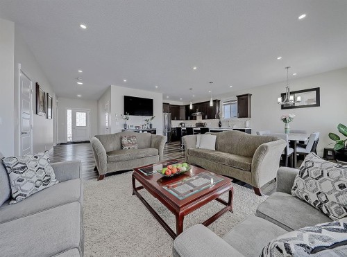 125 Westview Drive, Nanton, AB - Indoor Photo Showing Living Room