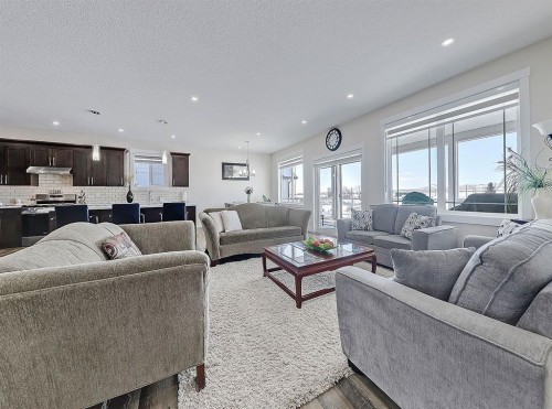 125 Westview Drive, Nanton, AB - Indoor Photo Showing Living Room