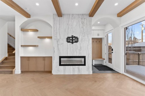 907 36 Street Nw, Calgary, AB - Indoor With Fireplace