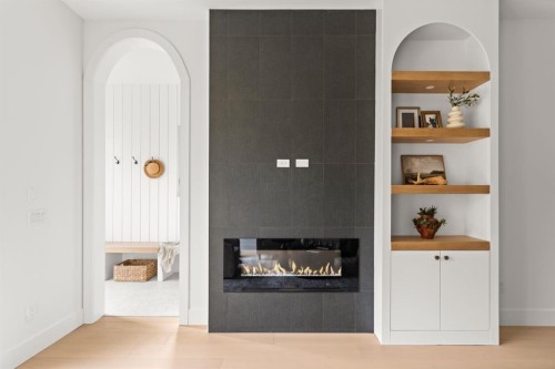 907 36 Street Nw, Calgary, AB - Indoor With Fireplace