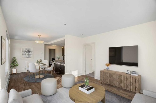 327-955 Mcpherson Road Ne, Calgary, AB - Indoor Photo Showing Living Room