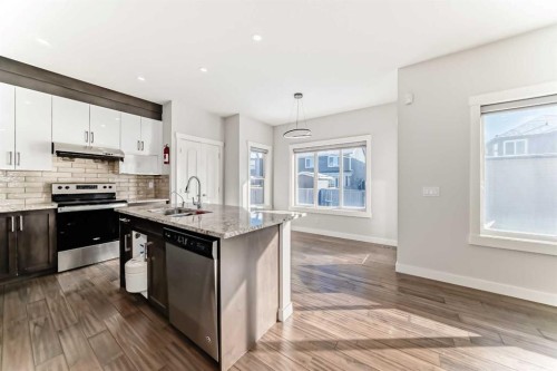 9 Saddlecrest Crescent Ne, Calgary, AB - Indoor Photo Showing Kitchen With Double Sink With Upgraded Kitchen