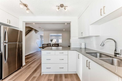 272 Cranbrook Square Se, Calgary, AB - Indoor Photo Showing Kitchen With Double Sink With Upgraded Kitchen