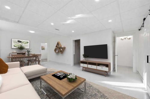 131 Covepark Place Ne, Calgary, AB - Indoor Photo Showing Living Room