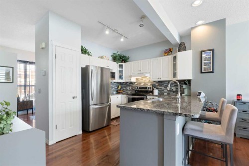 25 Promenade Way Se, Calgary, AB - Indoor Photo Showing Kitchen With Stainless Steel Kitchen With Upgraded Kitchen
