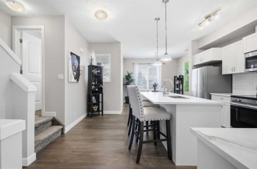 53 Sagehill Common Nw, Calgary, AB - Indoor Photo Showing Kitchen With Stainless Steel Kitchen With Upgraded Kitchen