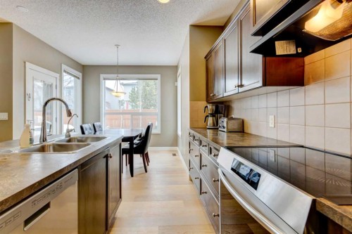 185 Brightonstone Landing Se, Calgary, AB - Indoor Photo Showing Kitchen With Double Sink With Upgraded Kitchen
