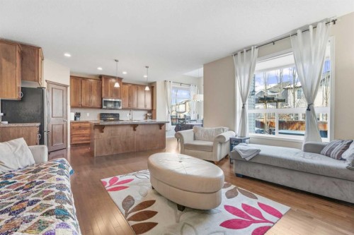 883 Auburn Bay Boulevard Se, Calgary, AB - Indoor Photo Showing Living Room