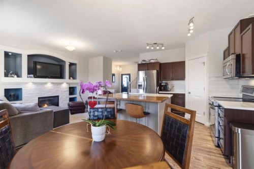 729 Hampton Hills Drive Ne, High River, AB - Indoor With Fireplace