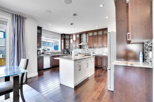 172 Kinniburgh Way, Chestermere, AB - Indoor Photo Showing Kitchen With Upgraded Kitchen