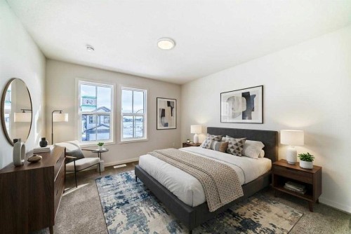 54 Bartlett Row Se, Calgary, AB - Indoor Photo Showing Bedroom