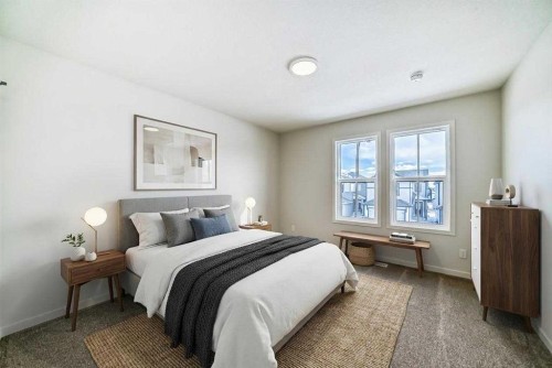 54 Bartlett Row Se, Calgary, AB - Indoor Photo Showing Bedroom
