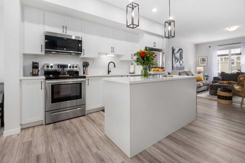 325 Copperstone Manor Se, Calgary, AB - Indoor Photo Showing Kitchen With Stainless Steel Kitchen With Upgraded Kitchen