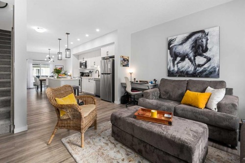 325 Copperstone Manor Se, Calgary, AB - Indoor Photo Showing Living Room