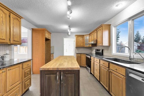 815 Woodpark Way Sw, Calgary, AB - Indoor Photo Showing Kitchen With Double Sink