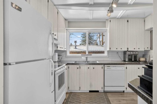 3204 Riel Place Se, Calgary, AB - Indoor Photo Showing Kitchen With Double Sink
