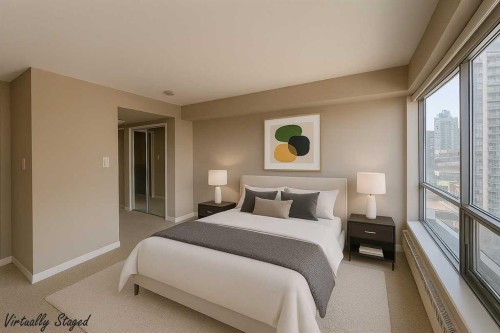 1205-1088 6 Avenue Sw, Calgary, AB - Indoor Photo Showing Bedroom