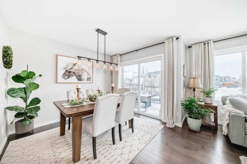 117 Sunset Common, Cochrane, AB - Indoor Photo Showing Dining Room