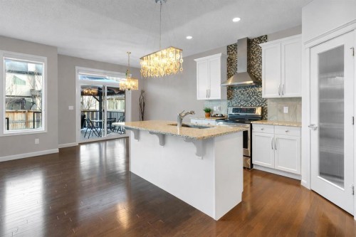 2235 Brightoncrest Green Se, Calgary, AB - Indoor Photo Showing Kitchen With Upgraded Kitchen