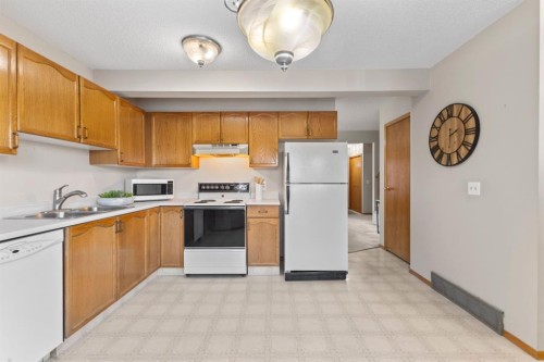 182 Riverglen Park Se, Calgary, AB - Indoor Photo Showing Kitchen With Double Sink