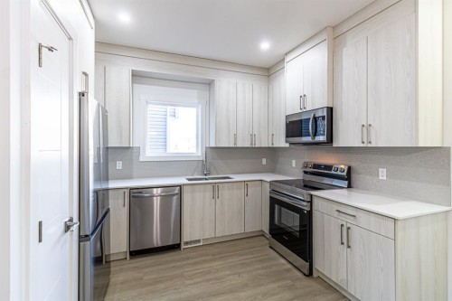 304 Cornerbrook Drive Ne, Calgary, AB - Indoor Photo Showing Kitchen With Double Sink