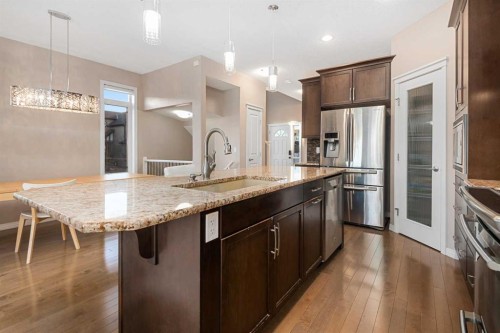 53 Sage Bank Link Nw, Calgary, AB - Indoor Photo Showing Kitchen With Stainless Steel Kitchen With Upgraded Kitchen