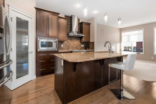 53 Sage Bank Link Nw, Calgary, AB - Indoor Photo Showing Kitchen With Upgraded Kitchen
