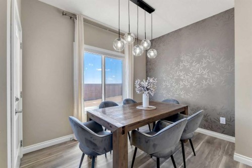 521 Corner Meadows Way Ne, Calgary, AB - Indoor Photo Showing Dining Room