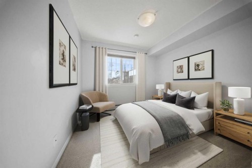 2223-115 Prestwick Villas Se, Calgary, AB - Indoor Photo Showing Bedroom