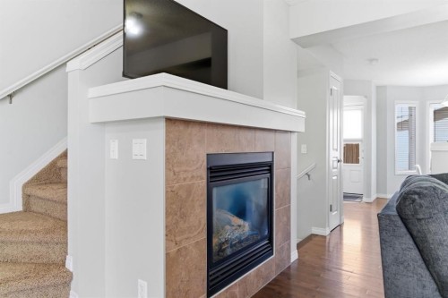 96 Auburn Bay Boulevard Se, Calgary, AB - Indoor With Fireplace