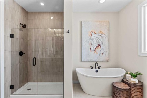 47 Sundown Crescent, Cochrane, AB - Indoor Photo Showing Bathroom