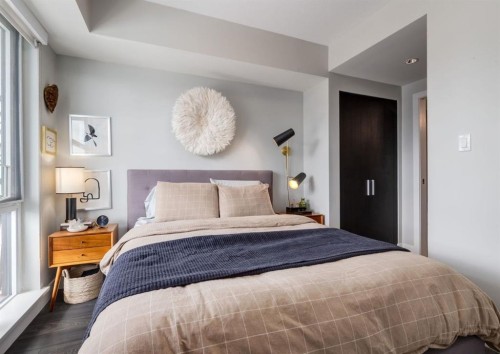 1607-1122 3 Street Se, Calgary, AB - Indoor Photo Showing Bedroom