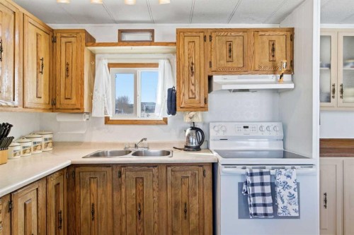 232003 Range Road 242, Namaka, AB - Indoor Photo Showing Kitchen With Double Sink