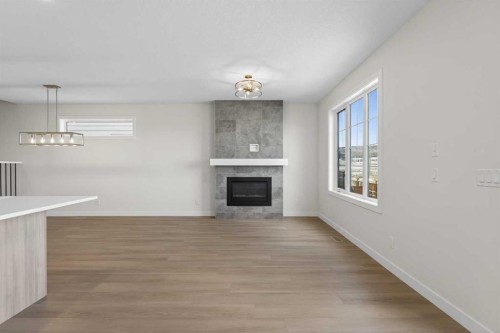 159 Greenwich Drive Nw, Calgary, AB - Indoor With Fireplace
