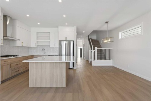 159 Greenwich Drive Nw, Calgary, AB - Indoor Photo Showing Kitchen With Stainless Steel Kitchen With Upgraded Kitchen