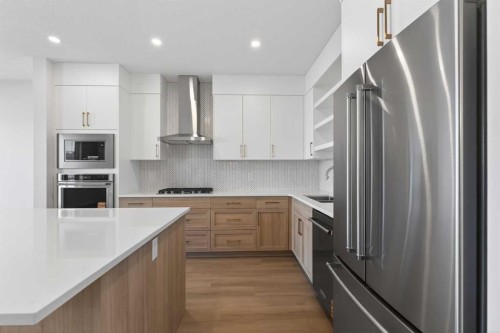 159 Greenwich Drive Nw, Calgary, AB - Indoor Photo Showing Kitchen With Stainless Steel Kitchen With Upgraded Kitchen