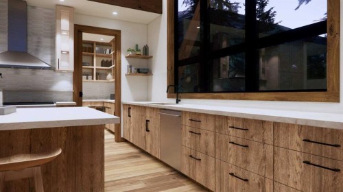 432 Mountain Tranquility Place, Canmore, AB - Indoor Photo Showing Kitchen