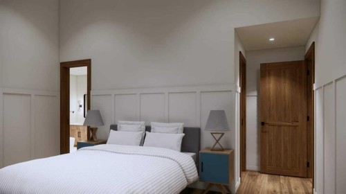 432 Mountain Tranquility Place, Canmore, AB - Indoor Photo Showing Bedroom